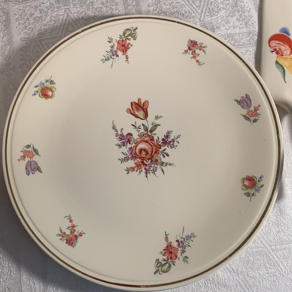 LOT OF 2 vintage cake plates plus server - Picture 2 of 9